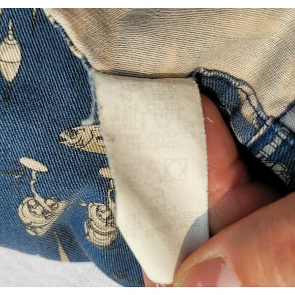 Woolrich Fishing Shirt Button Front 100% Cotton Short Sleeve Shirt Size Medium - Picture 4 of 8